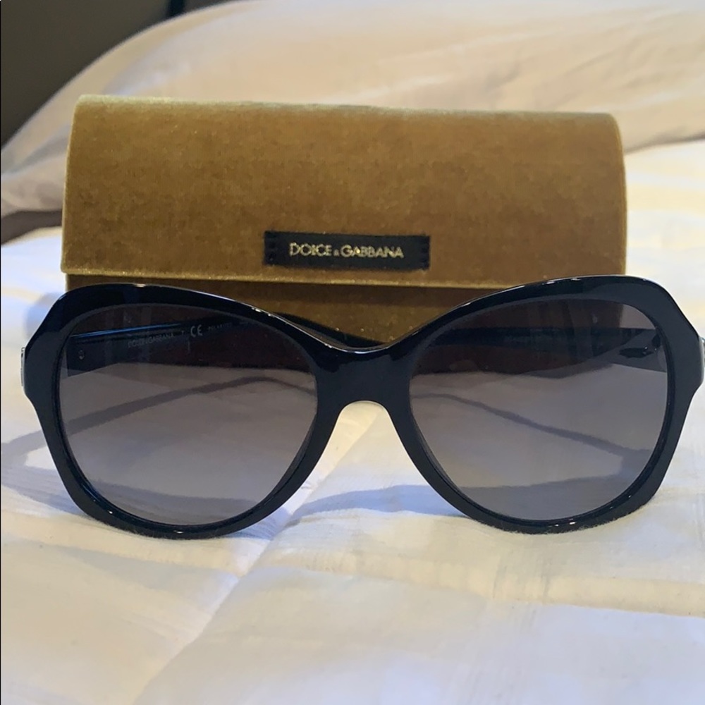 Dolce & Gabanna Black Polarized Sunglasses